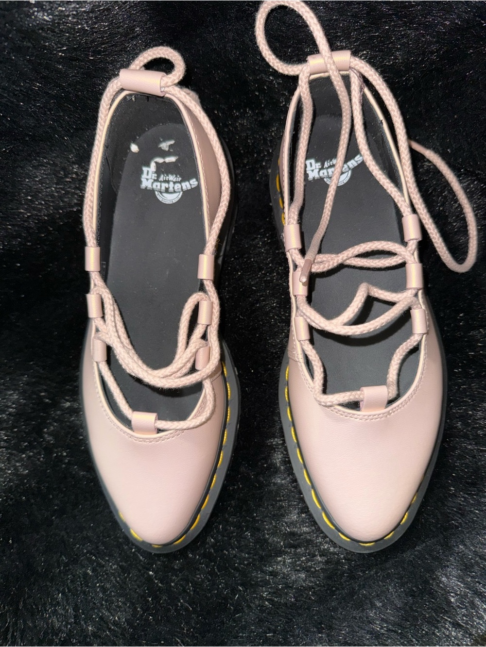 Dr Martens Elphie II Lace Up Ballet Flats Pink Gold Women’s US 6 New - Picture 2 of 3
